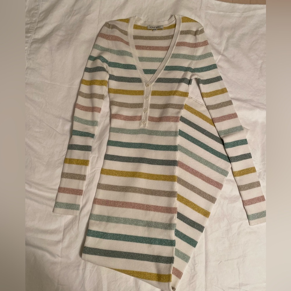 Ronny Kobo Collection Multicolor Striped Dress